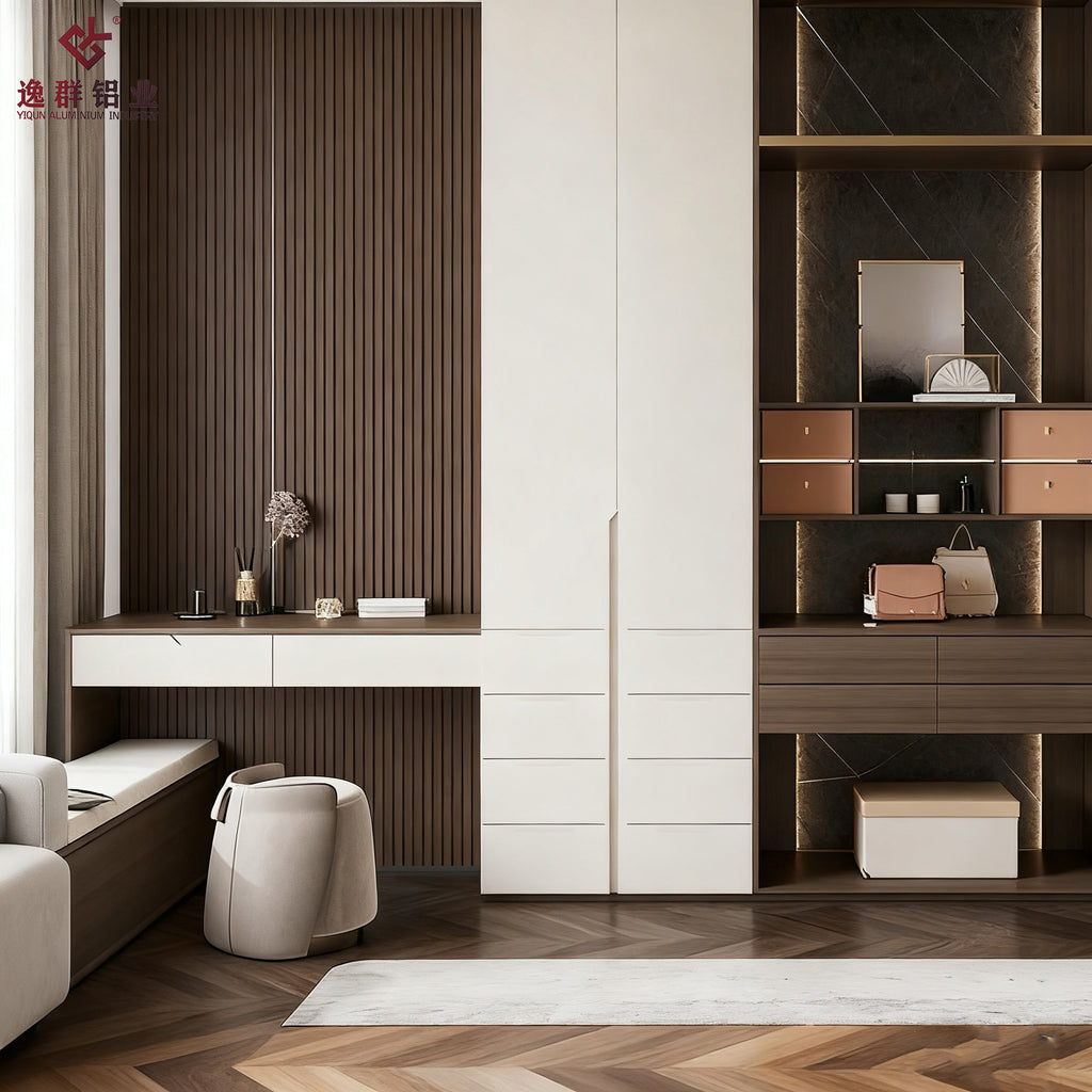 Custom Whole House Wardrobe Aluminum Alloy Modern Simple Home Bedroom Storage Integrated Cabinet Overall Floor-standing Manufacturer