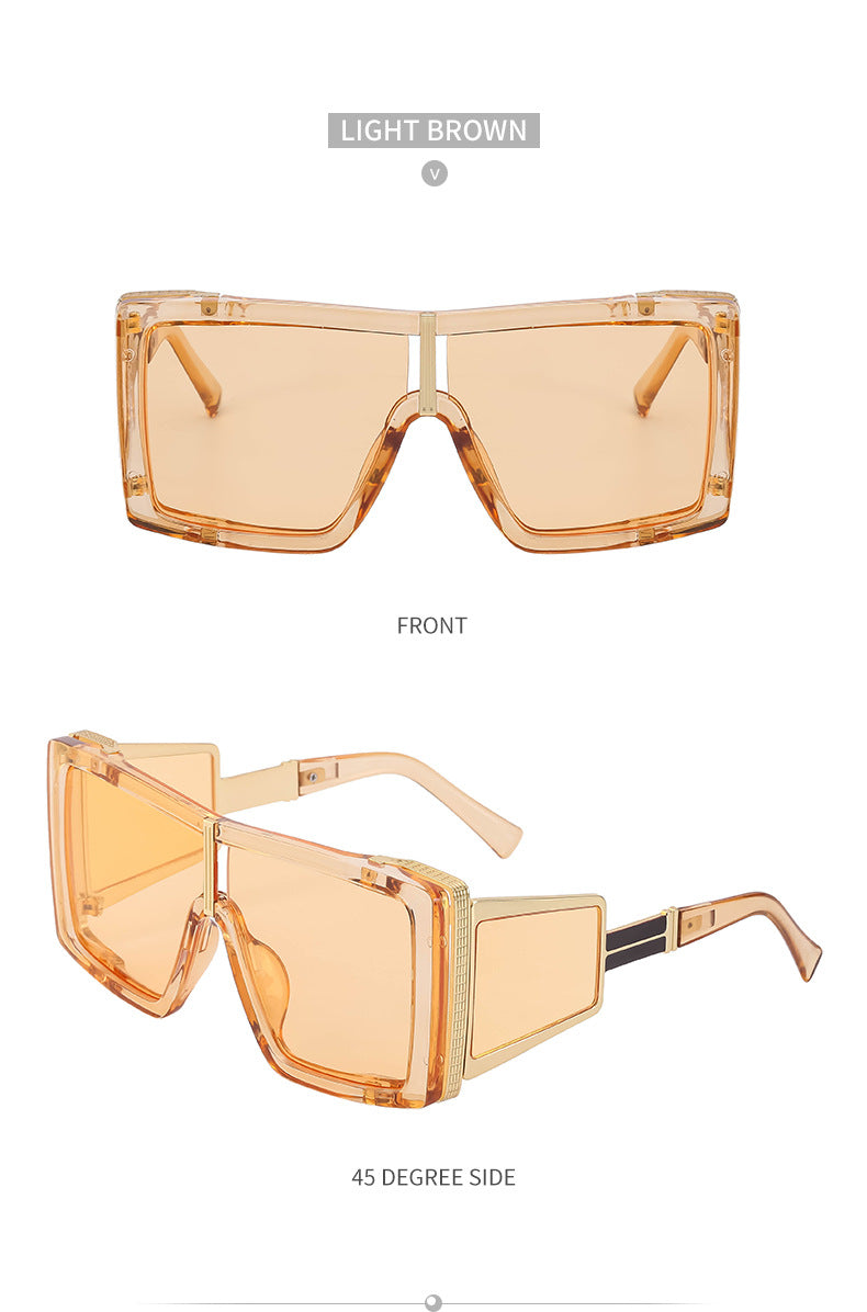 New Steampunk Style Sun Protection Sunglasses for Women, Full Coverage, Men's Trendy European and American Wholesale