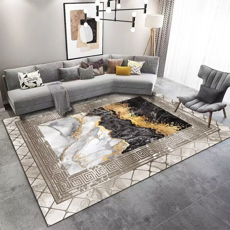 Light Luxury Living Room Carpet Sofa Coffee Table Full Carpet Home Bedroom Gray Series Dirty Resistant Mat Tapis carpet