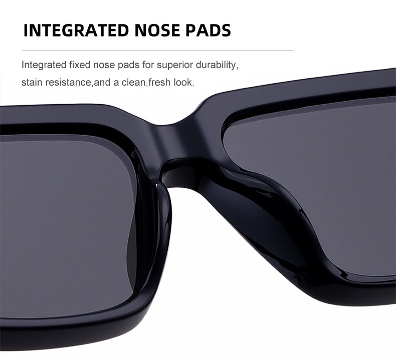 2025New European and American Fashion Square Frame Sunglasses for Men, Unique Small Frame, High-End Trendy Sun Protection Sunglasses for Men