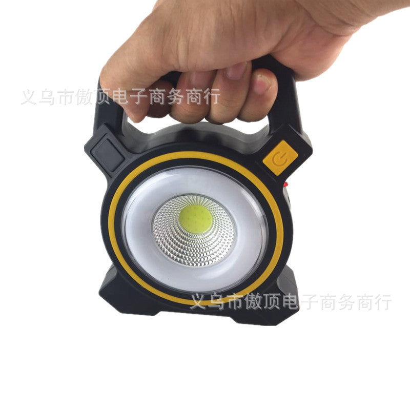 Multifunctional Solar Charging COB Super Bright Tent Light Outdoor Camping Lantern Emergency Light Work Light Searchlight