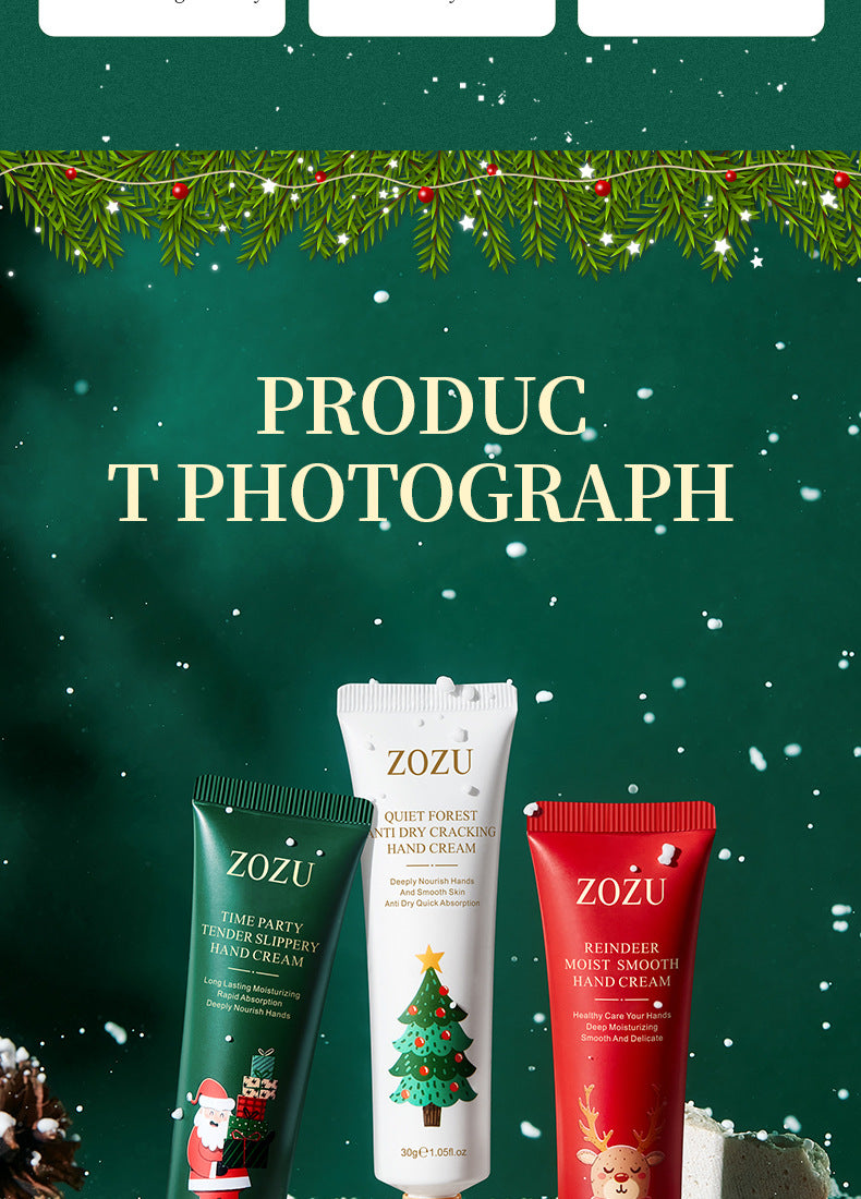 Full English Christmas Hand Cream Set ZOZU Refreshing Moisturizing Hand Cream Gift for  Wholesale