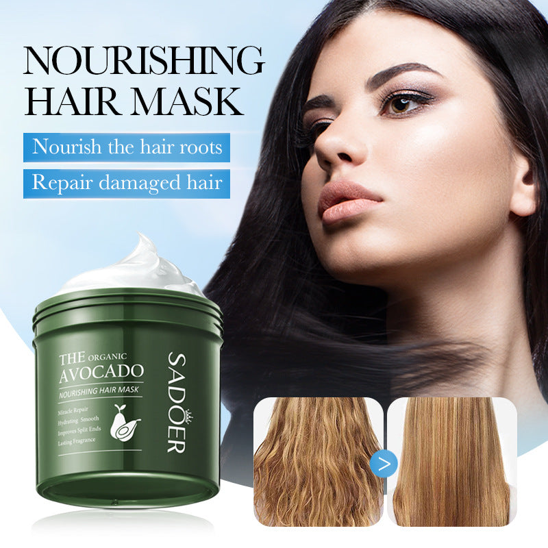 Avocado Smooth and Nourishing Hair Mask SADOER Cross-border foreign trade wholesale of frizz improvement conditioner