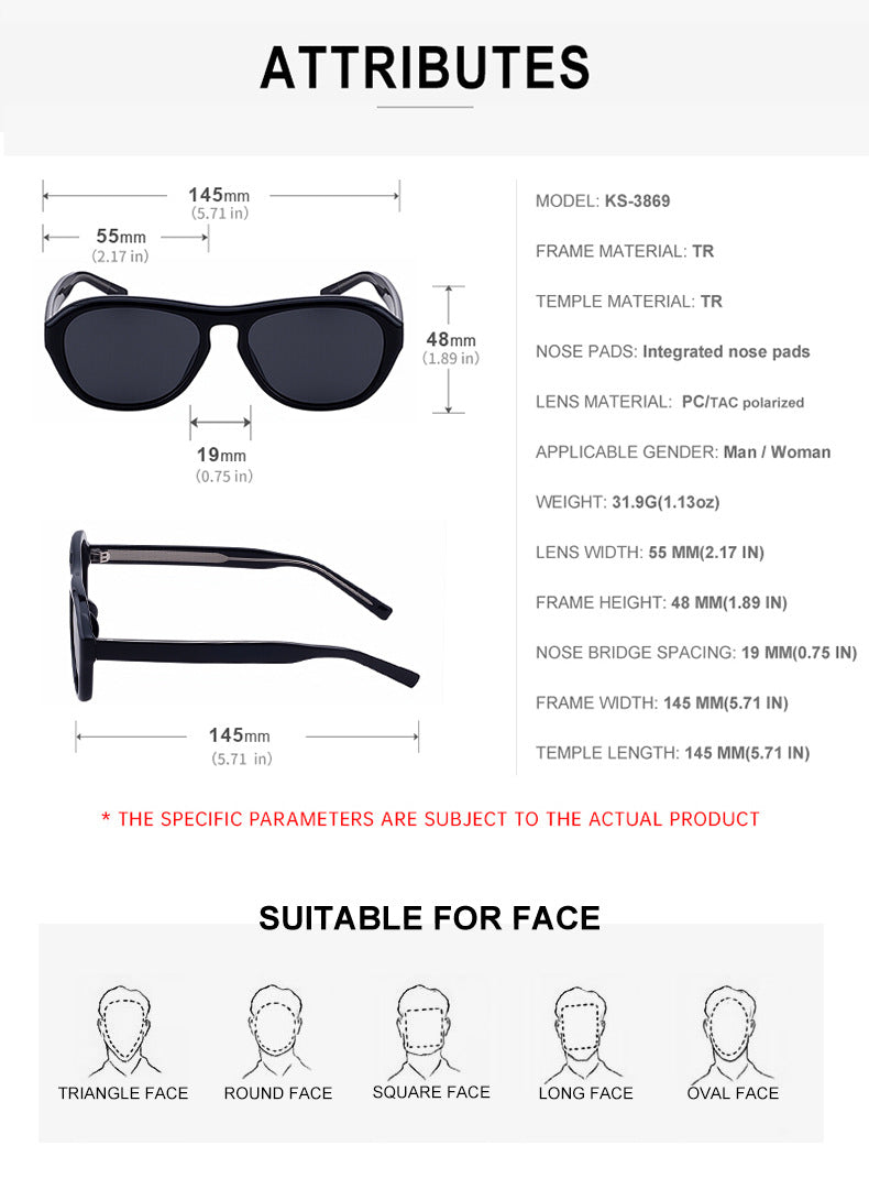 2025New European and American Fashion Polarized Sunglasses for Women, High-end Ultra-light Sun Protection Sunglasses for Women, Trendy for Fishing and Driving
