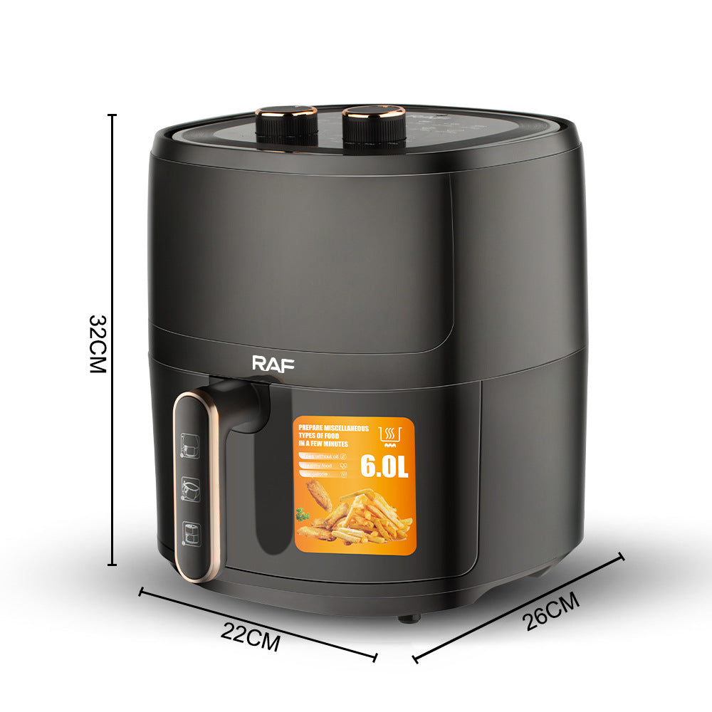 RAF European Standard Visible Air Fryer Fully Automatic Electric French Fries Machine Multi-Functional Household New Large Capacity