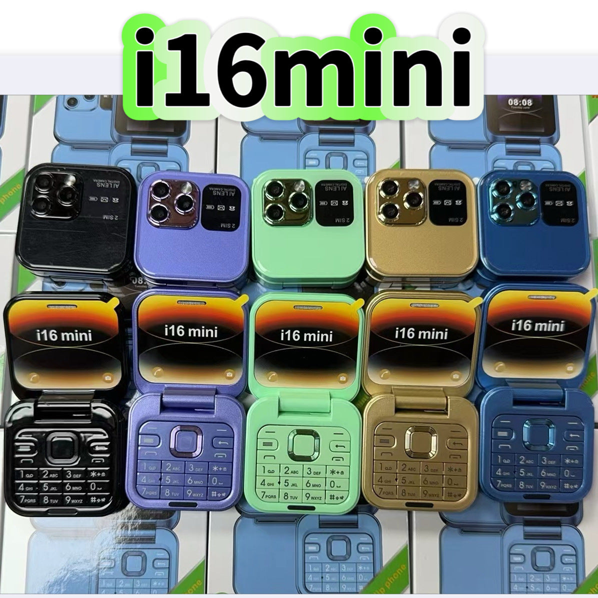 Mini Foldable Feature Phone Flip Cover Elderly Button Phone Pocket Women's Personalized Phone Backup Phone