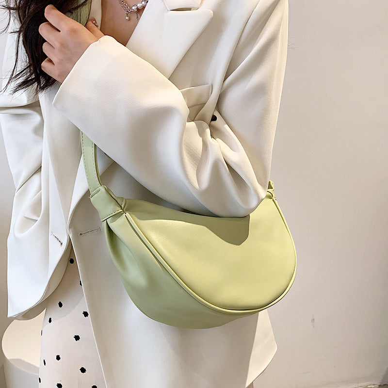 New Dumpling Underarm Bag Baguette Single Shoulder Large Capacity Korean Version Versatile Underarm Women's Bag Crossbody Commuter Bag