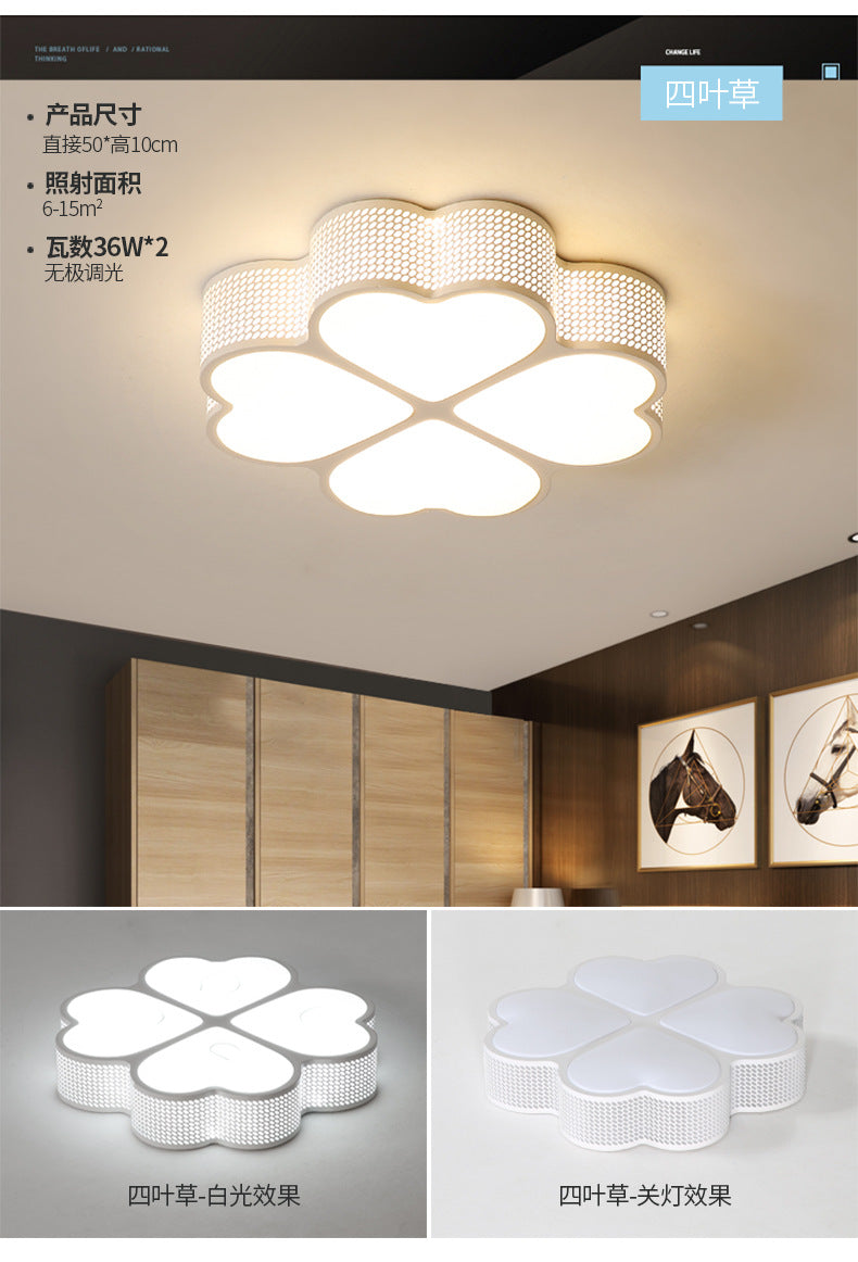 New Bedroom Lamp Simple Fashion Children's Room Lighting Warm Romantic Living Room Decor Creative LED Ceiling Lamp