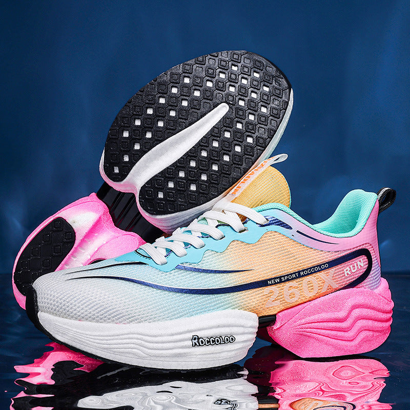 2025New Carbon Plate Anti-Slip Soft Sole Sports Shoes Dropshipping Couple Mesh Breathable Racing Running Shoes