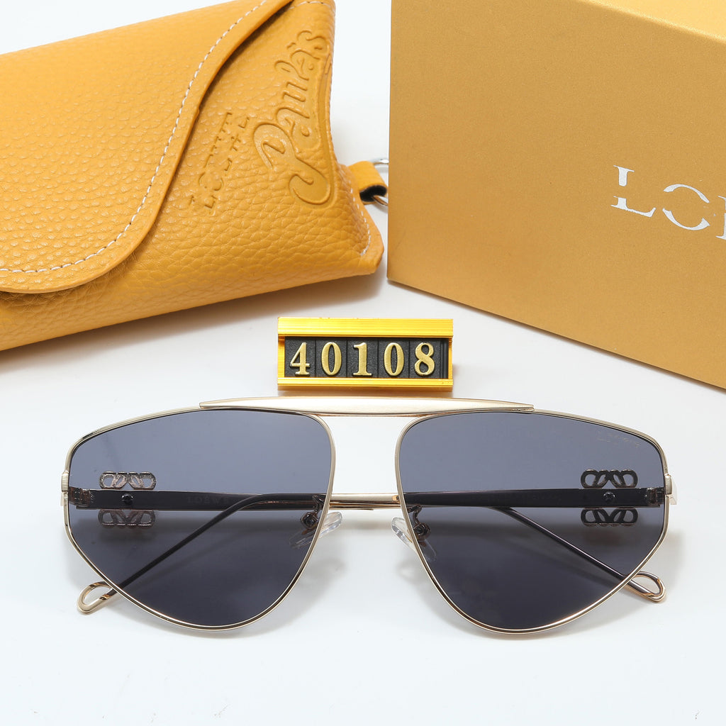 25European and American Style Women's Cat Eye Outdoor Street Photography Glasses Internet Celebrity Irregular Sunglasses Fashionable Metal Sunglasses Trendy