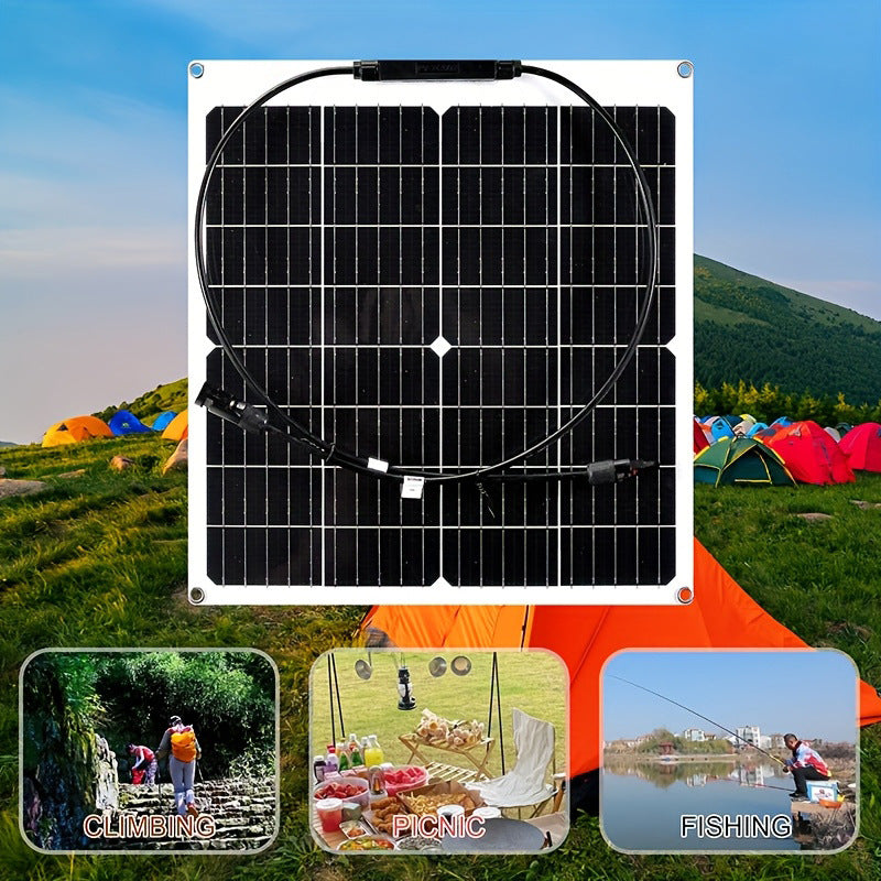 Hot Selling 40w18v Flexible Solar Panel Photovoltaic Power Generation Set Household Energy Storage Matching Portable Durable