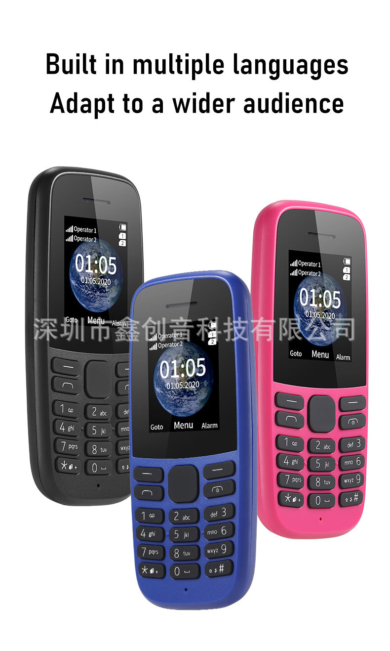 105straight button phone  foreign trade mobile phone 2G Afri