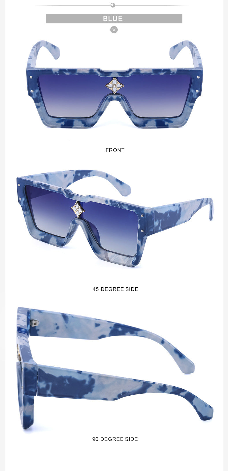 2025European and American 0k Rich Women Large Frame Sunglasses New One-piece Internet Celebrity Sunglasses for Women Trendy sunglasses