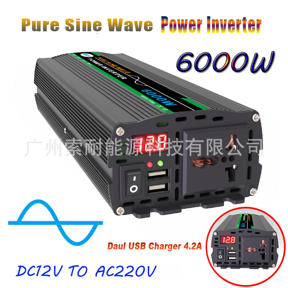 1000W Pure Sine Wave Inverter DC12V/24V/48V/60V Turn AC220V Platform Wish Export
