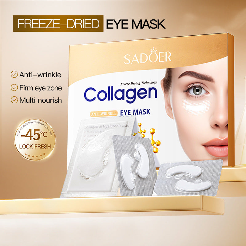 Collagen Hyaluronic Acid Freeze-Dried Eye Mask SADOER Firming and Moisturizing Eye Mask Cross-Border Wholesale