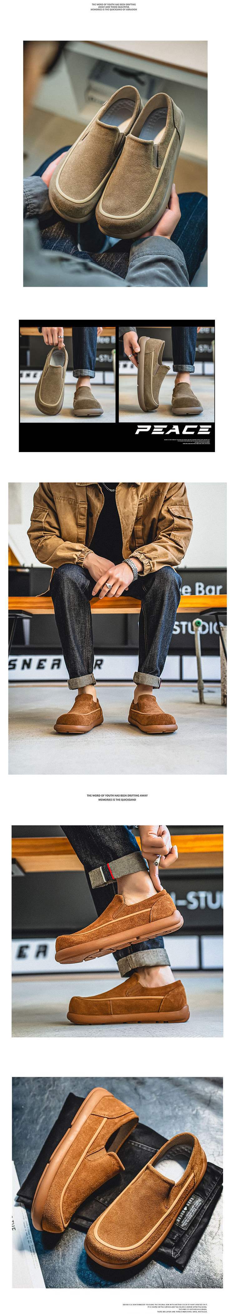 Birkenstock Shoes Men's Spring Anti-Slip Wear-Resistant Retro Sports Casual Shoes Men's Lazy Slip-On Large Size Loafers