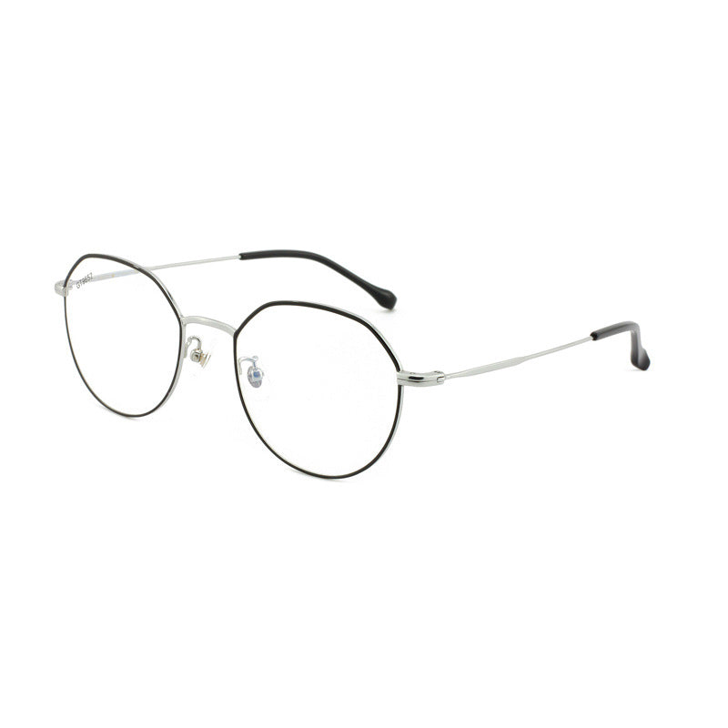 Fashion Retro Half Titanium Eyeglass Frame Shenzhen IP Electroplated High Quality Frame Unisex Glasses Minimalist Metal Frame