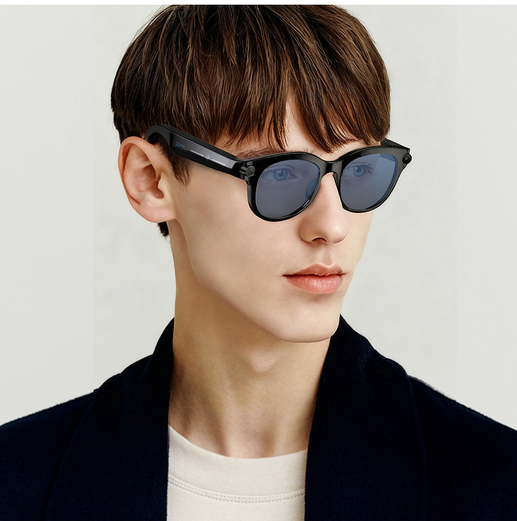 M89Smart Glasses200100 Megapixel Camera with Image Stabilization720P Video Recording WiFi6Transmission AI Simultaneous interpretation