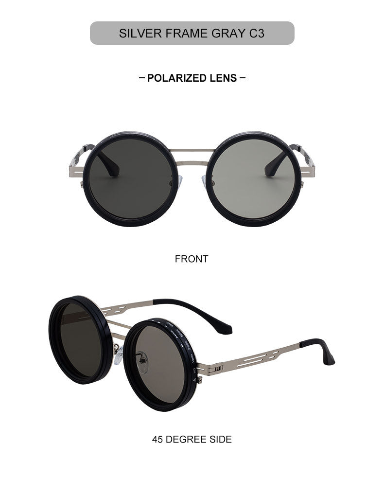 ND9Adjustable Light Reduction Sunglasses HD Polarized Fishing Sun Protection Sunglasses Manual Light Reduction Rotating Lens Glasses