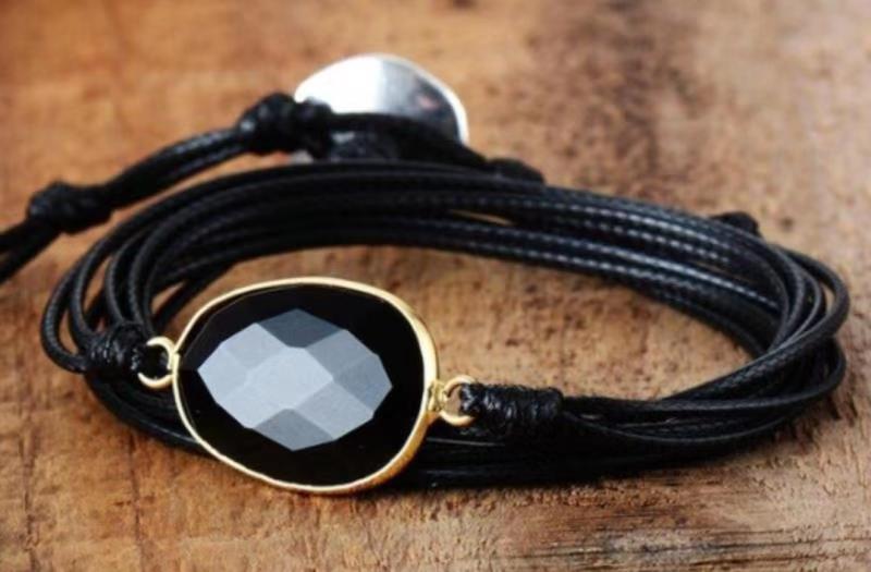 Tiger Eye Elastic Bracelet Adjustable Colorful Beaded Handmade Wrapped Bracelet Volcanic Double Row Woven Bracelet