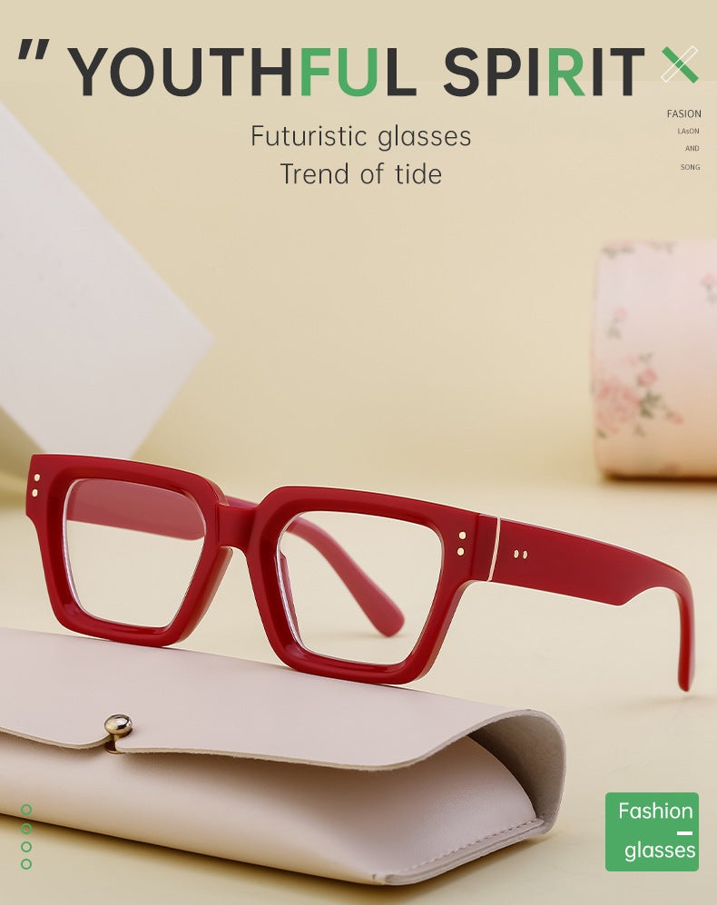 2025New European and American Fashion Square Frame Glasses for Women, Can Be Paired with Prescription or Non-Prescription Lenses, Men's Optical Frames Wholesale