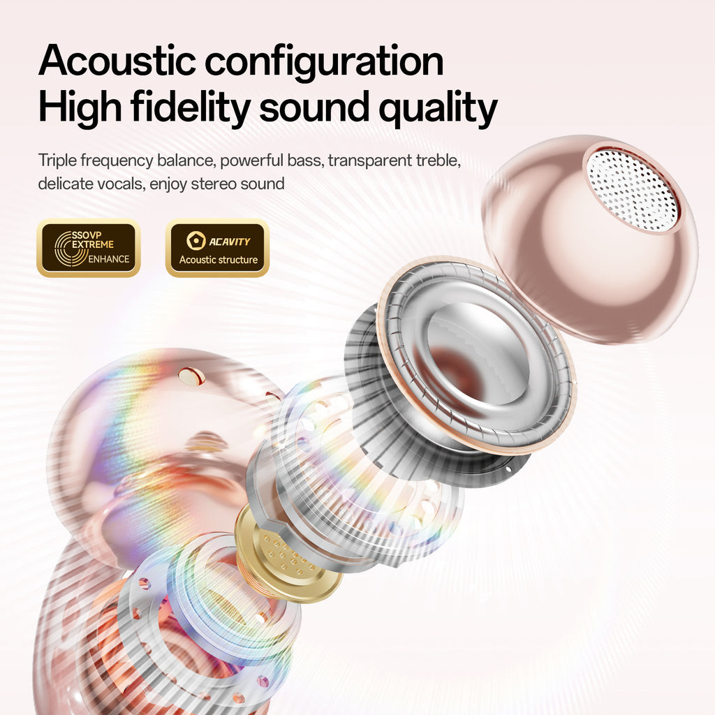 New E-commerce Model M106Simple Heart Long Battery Life High Appearance Mini Bag Style Wireless Bluetooth Earphones