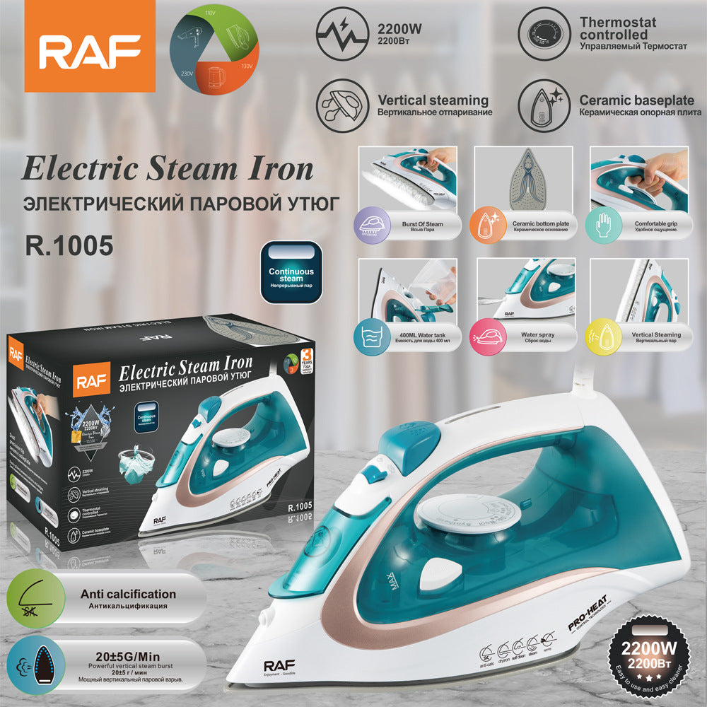 RAF European Standard Home Multi-Functional Ironing Machine Portable Small Clothes Ironing Machine Handheld Steam Electric Iron1005
