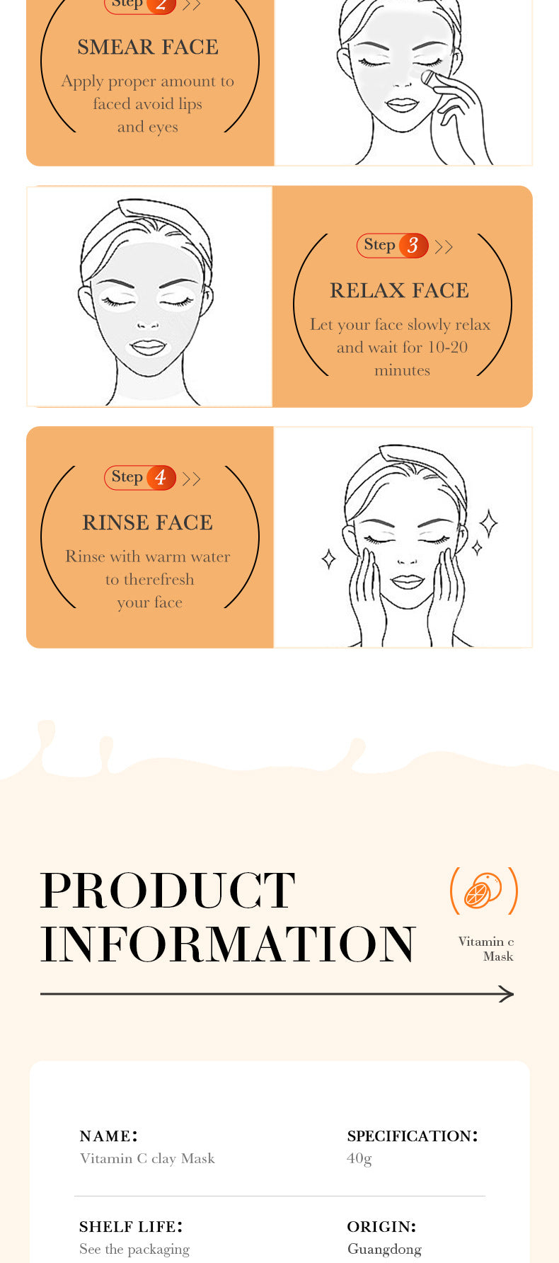 Full English Solid Face Mask40g SADOER Vitamin C Aloe Vera Mugwort Cleansing Mud Mask  Wholesale