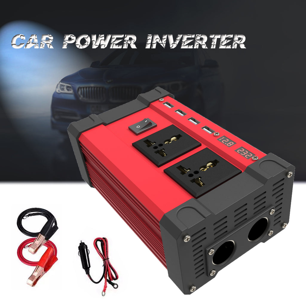 Car Converter Automotive Small Appliances300W/500W Inverter12V Turn110V/220V 4USB 2Socket
