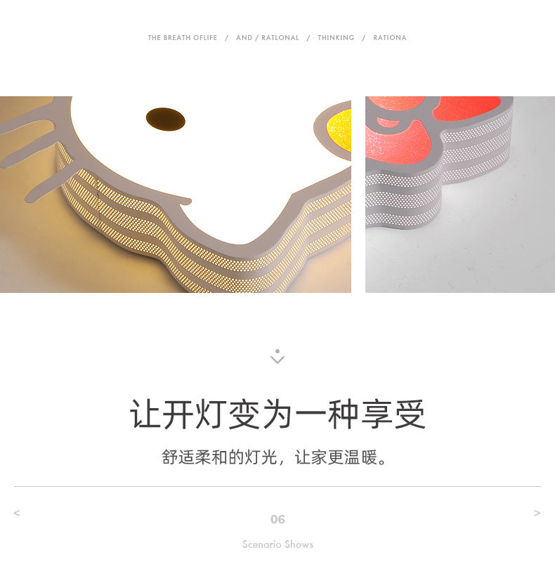 Children's Room Lamp Girl Modern Simple Boy Round Ceiling Lamp Cozy Bedroom Lamp Creative Kindergarten Classroom Lamp