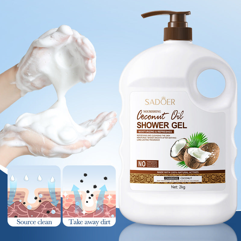 Large Capacity Shower Gel Amino Acid Moisturizing2kg Smooth Fragrance Body Wash Export Manufacturer Wholesale
