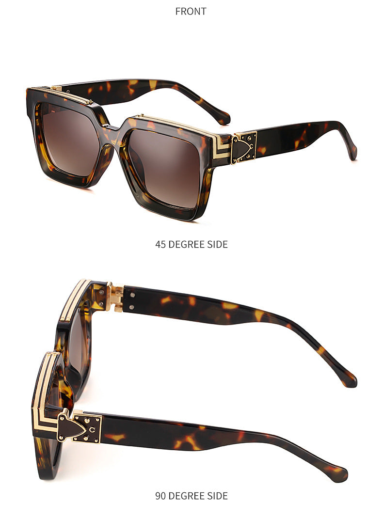 86229Small Frame Sunglasses for Women, European and American Style, Small Size, 0k Rich Man Same Style Sunglasses for Men, Trendy sunglasses