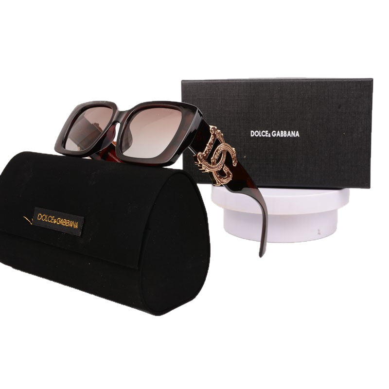 European and American High-End Sunglasses for Women, New Trendy Sunglasses for Men, Large Frame Wide-Leg Glasses, Fashionable UV Protection Polarized Glasses