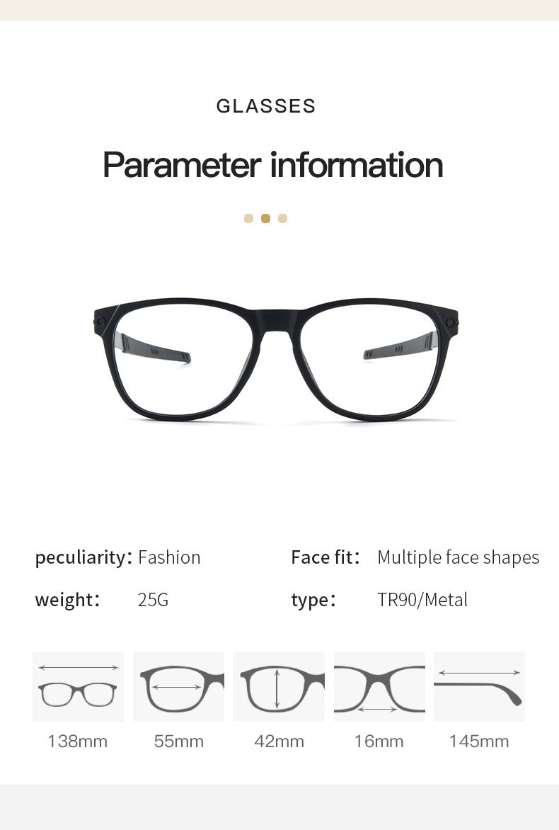 New Oval Sports Glasses Cycling Eyewear Frame for Men and Women Square Round Glasses