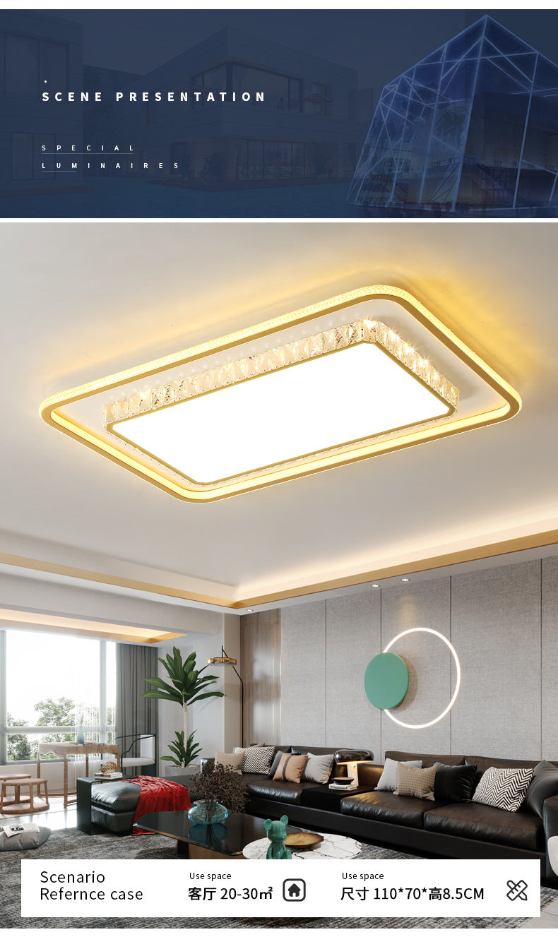 2025New Year's New Lamps Living Room Lamps Modern Simple Atmosphere Ceiling Lamps Light Luxury Crystal Lamps Restaurant Lamps Bedroom Lamps