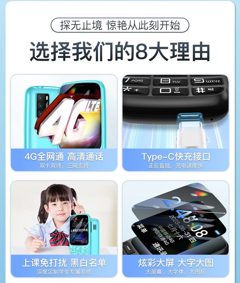 C99Elderly-friendly Phone4G All-Network Compatible Straight Button Phone for Seniors Wholesale