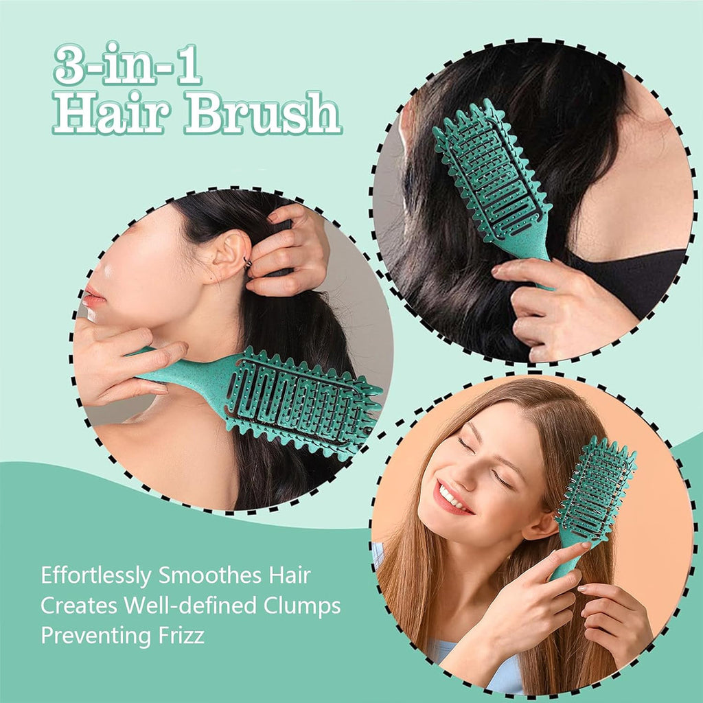 Bounce Curl Defining Styling Comb Hair Styling Anti-Frizz No Tangles Curl DefineStylingBrush