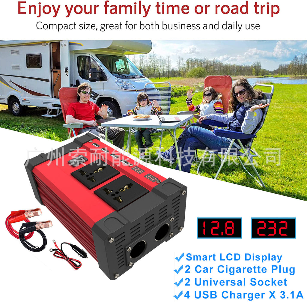 Automobile and Motorcycle Parts Car Adapter300W/500W Inverter12V Turn110V/220V Car Inverter Power Supply
