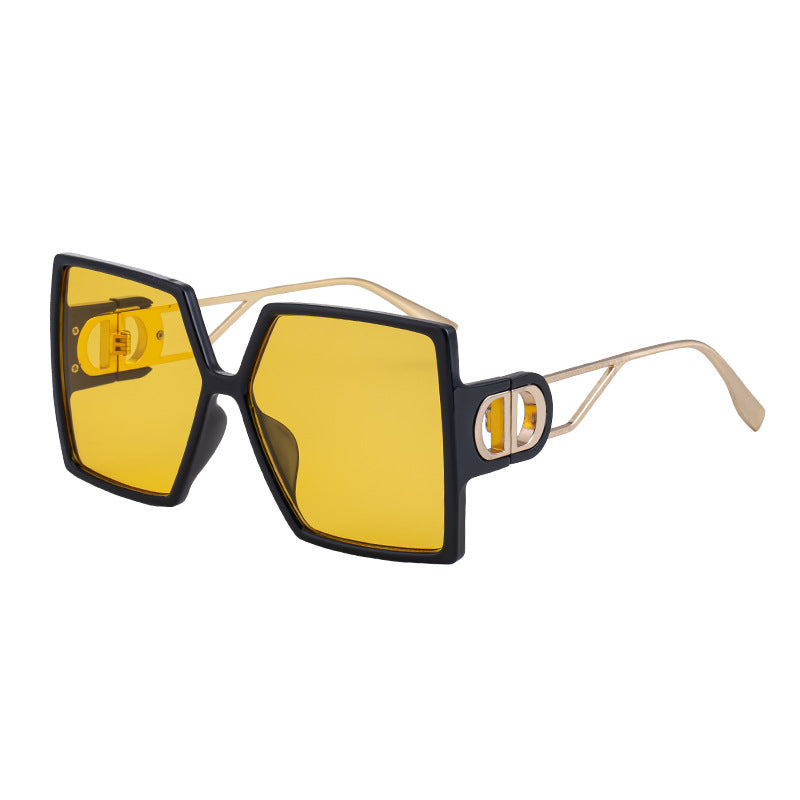 Fashion Large Frame Sunglasses for Women ins Internet Celebrity Style Square Frame Sunglasses for Women Trendy Street Photography Glasses sunglasses