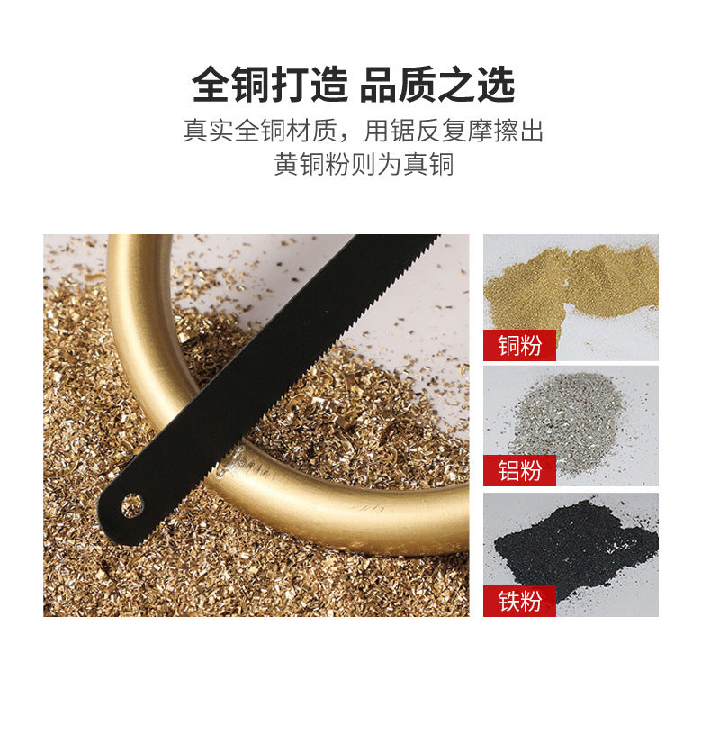 All-Copper Ceiling Light Nordic Style Bedroom Light Modern Simple Elegant Master Bedroom Room Light Creative Personality Living Room Light