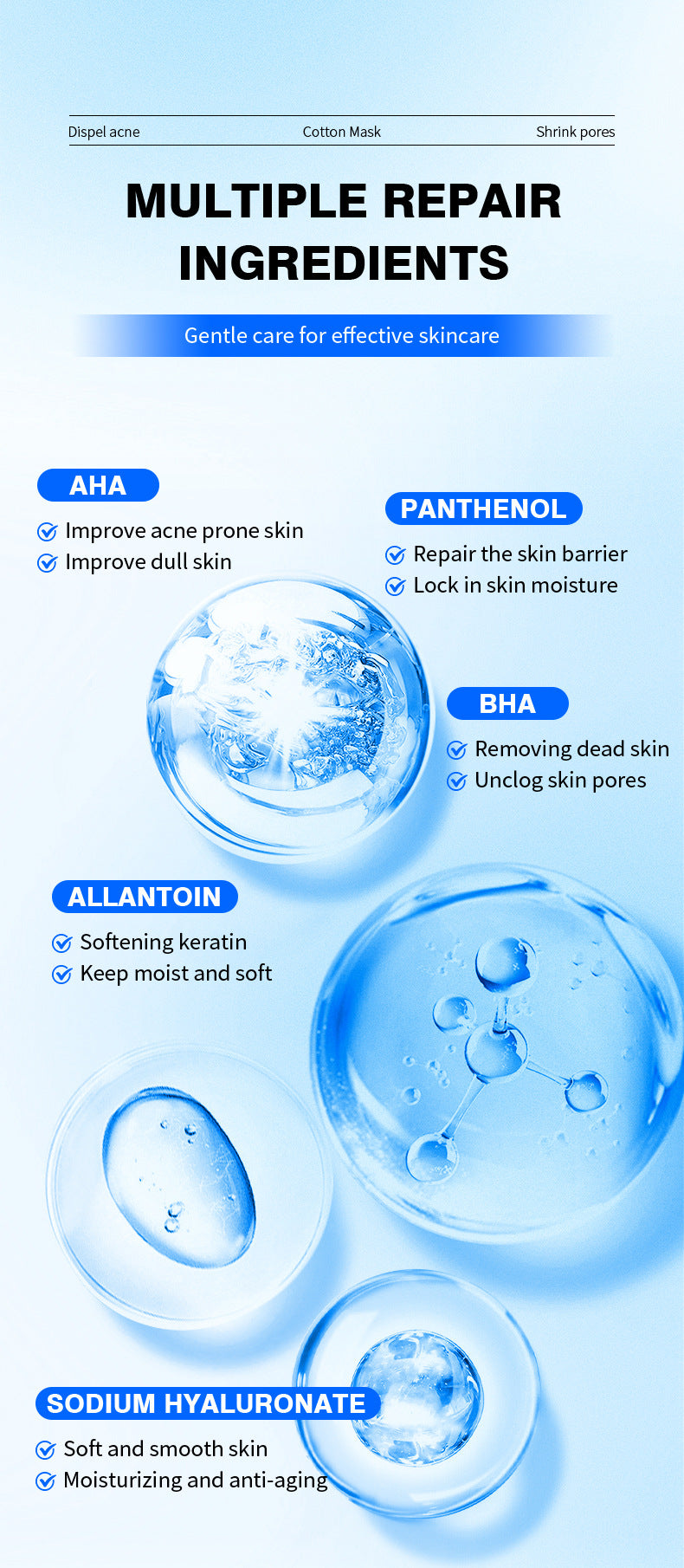 Custom Trade Ethanol Acid Cotton Pads Vitamin Exfoliating Facial Cleansing Bio Pads Individually Packaged