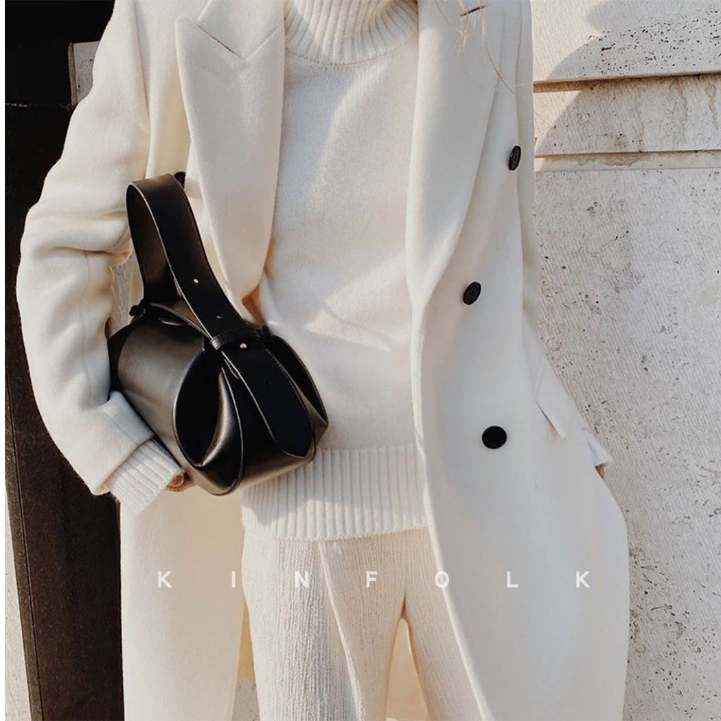 European and American Versatile Trendy Crossbody Bag Casual Three-Dimensional Women's Underarm Small Round Bag High-Quality Fashion Baguette Handbag