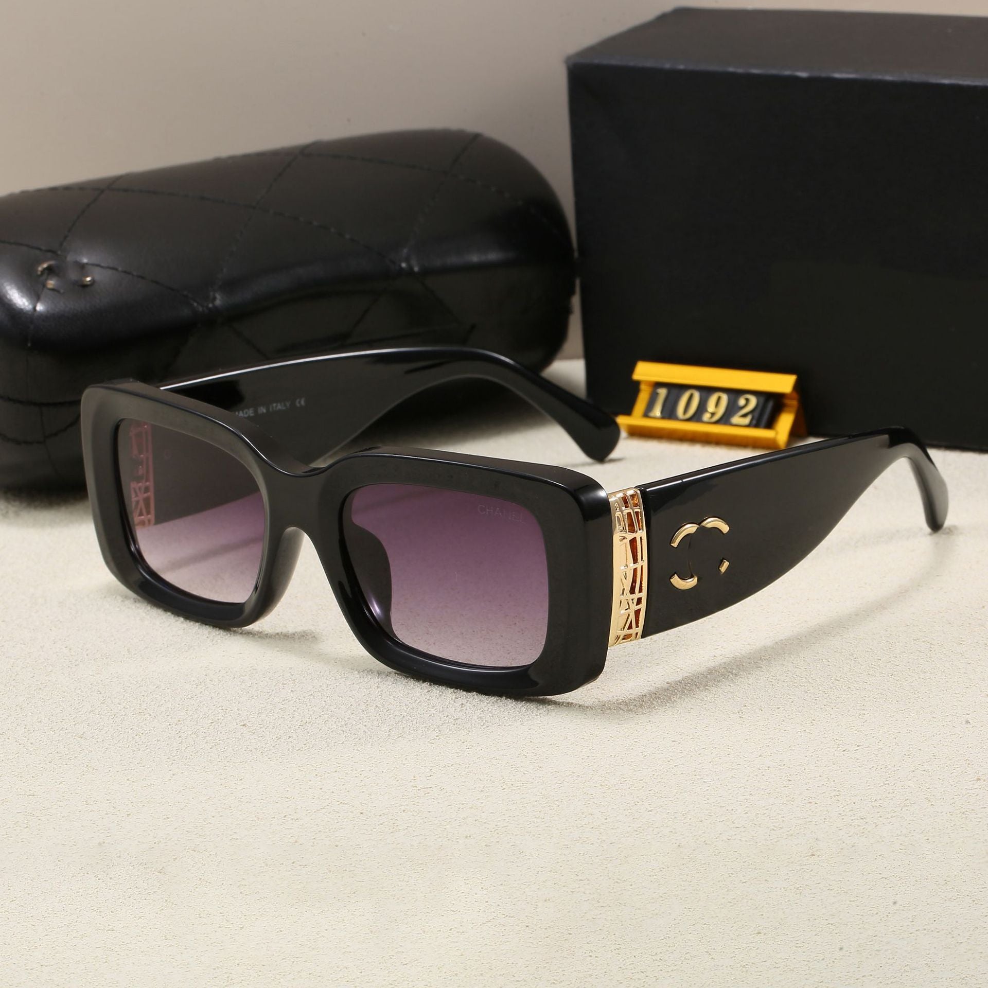 New Chanel-style Sunglasses ins Feng Xiaohong Book Internet Celebrity Same Style Personality Square Frame Fashion Sunglasses for Women