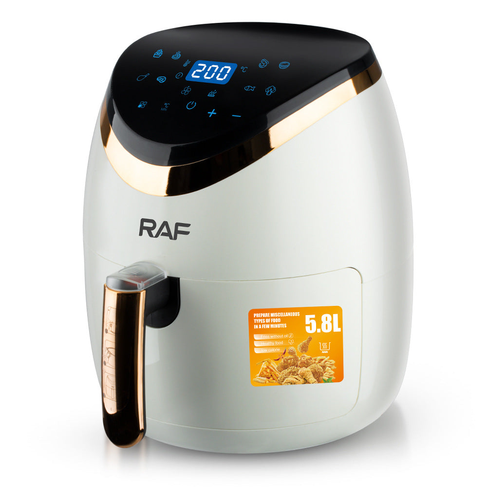 RAF European Standard Smart Touch Air Fryer5.8L Large capacity household fully automatic intelligent multifunctional