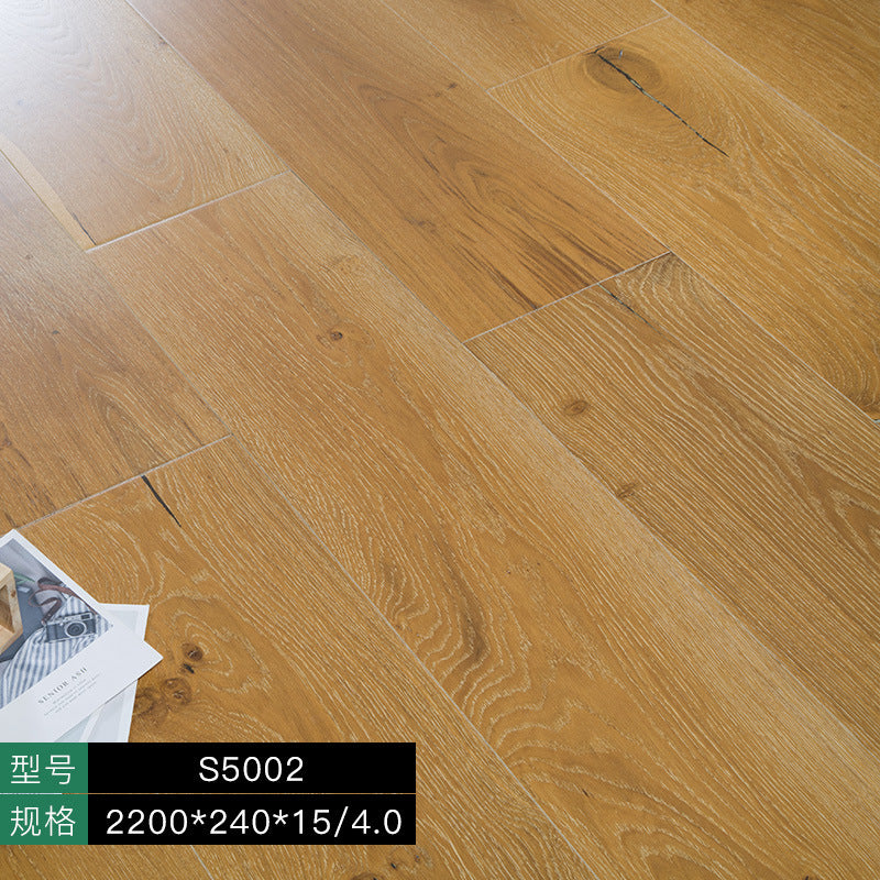 Door-to-Door Installation Old Three-Layer Large Board Pure Three-Layer Solid Wood Floor Oak Log3.0-4.0mm Underfloor Heating
