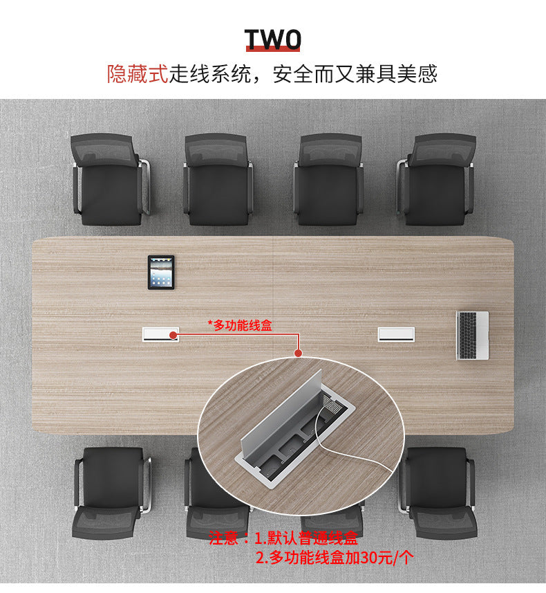 Conference Table Long Table Simple Modern Meeting Room Table and Chair Set Small Negotiation Training Table Long Office Desk Furniture