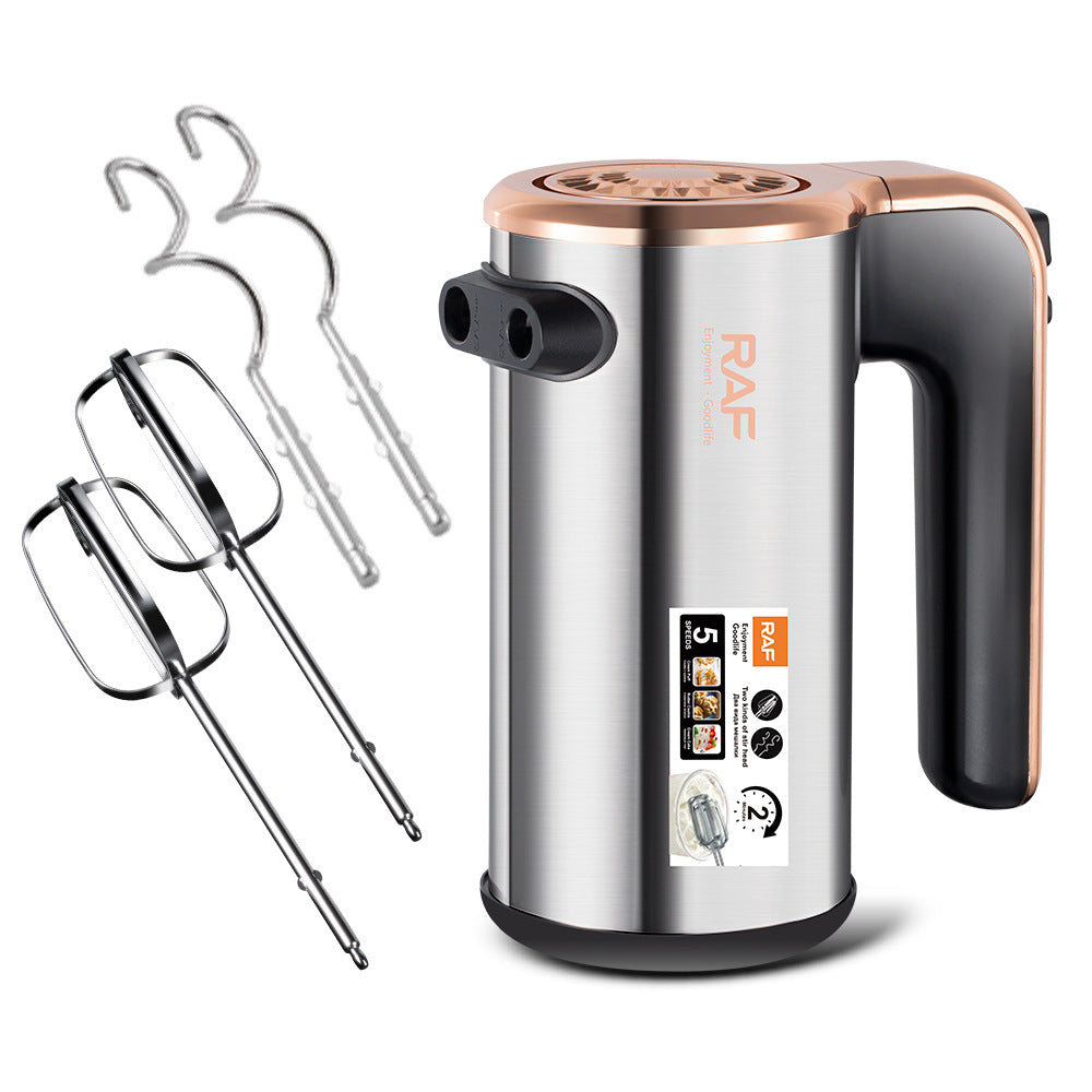 RAF EU Standard Household Stainless Steel Egg Beater Electric Baking Cake Cream Whisk Handheld Mixer R.5526