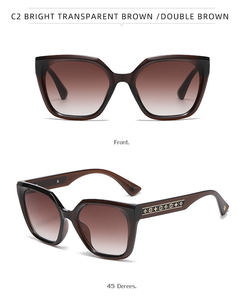 2025New European and American Fashion Large Frame Cat Eye Sunglasses for Women High-end Sunglasses Wholesale sunglasses