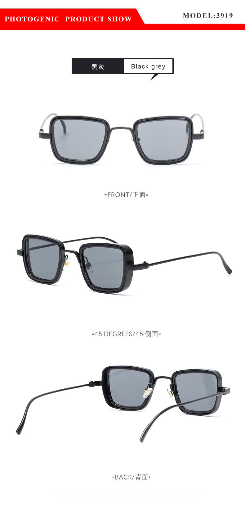 KABIR SINGH Steampunk Small Square Frame Sunglasses for Men High-end Indian Sunglasses Men's Glasses