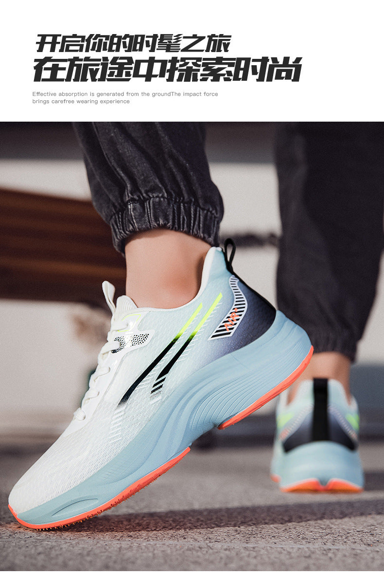 Casual mesh shoes new soft sole cushioning men's running shoes breathable mesh2025New lightweight high-elastic sports shoes